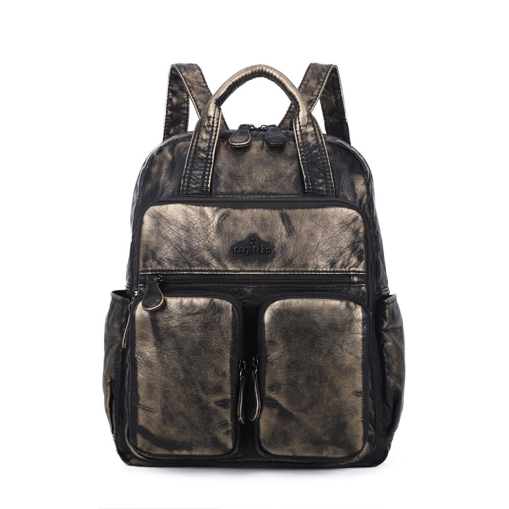 Backpack Purse for Women Soft Washed Leather Multi Pocket Casual Travel😹